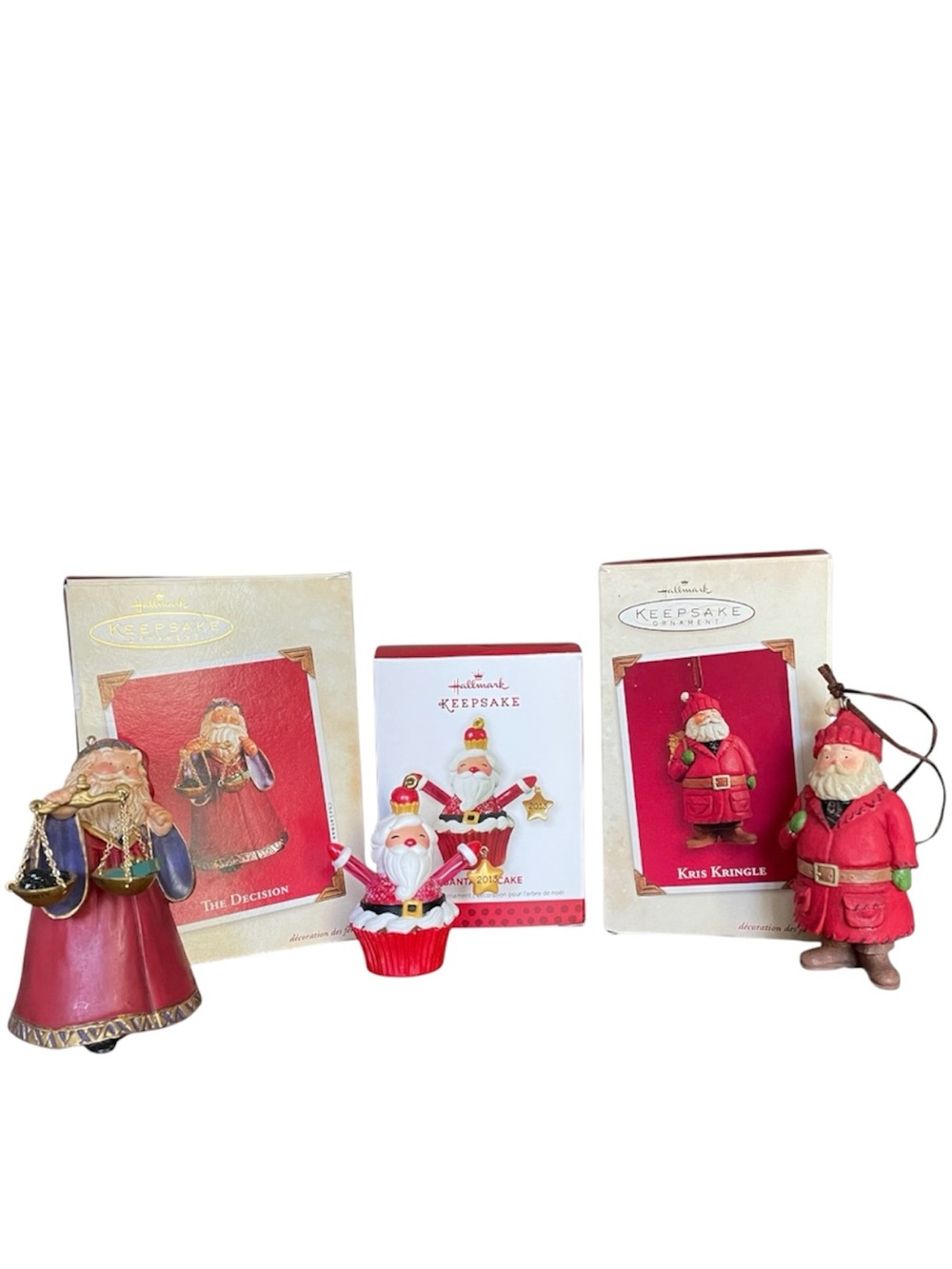 Bundle 3 Hallmark Santa Keepsake Ornaments